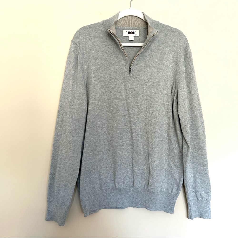 Joseph Abboud Women’s Light Heather Gray 1/4 Zip-Neck Sweater